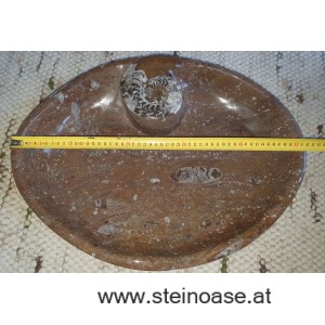 Steinschale Fossilien-Marmor